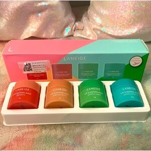 Brand New Laneige Lip Sleeping Mask Set with 4 Flavors/Scents.